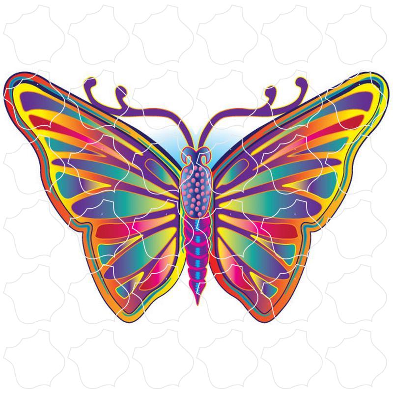 Rainbow Butterfly Butterfly with Rainbow Gradient