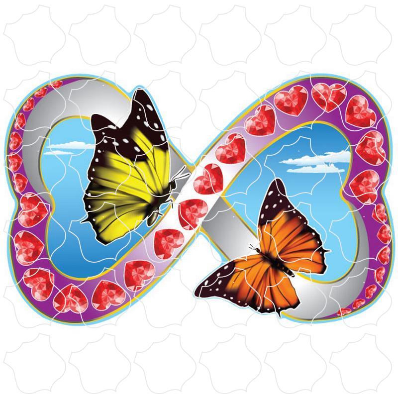 Butterfly Infinity Hearts