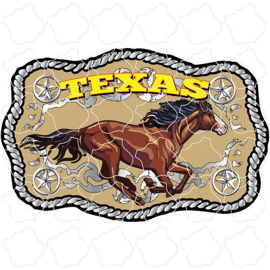 Texas Horse Belt Buckle