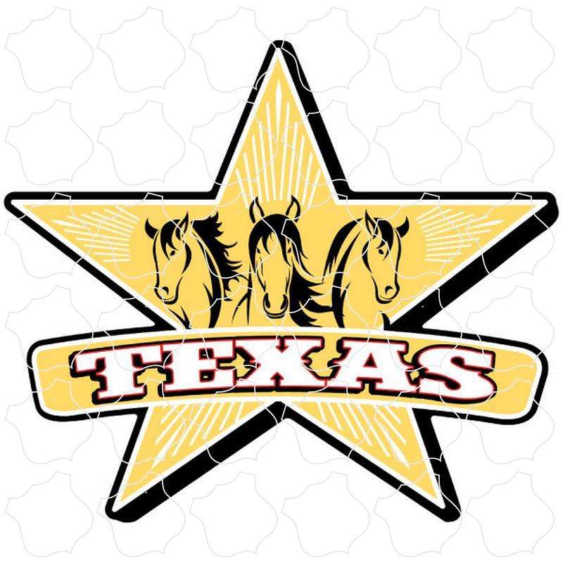 Texas Three Horses Star