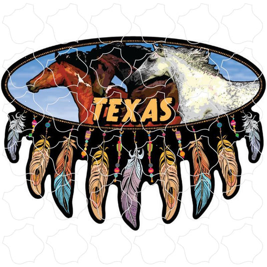 Texas Running Horses Dream Catcher