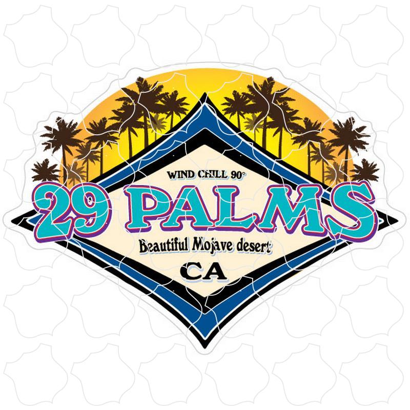 29 Palms CA Palm Sunset Diamond