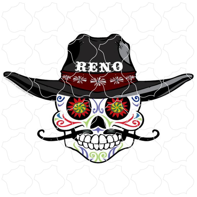 Reno Cowboy Hat Sugar Skull