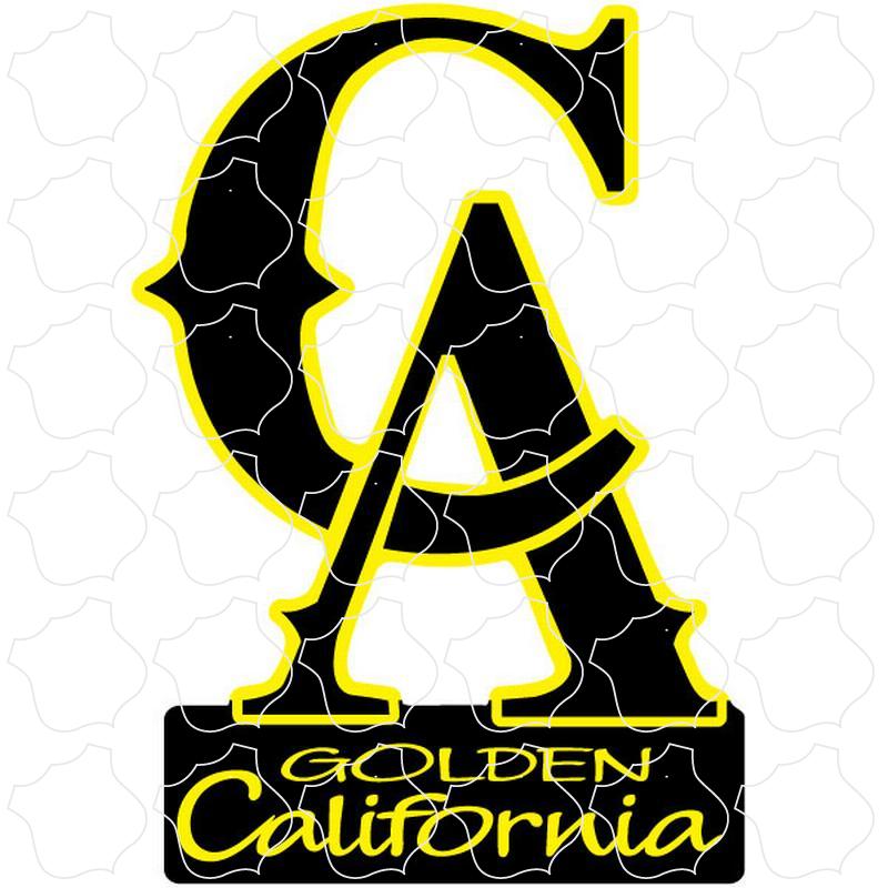 California Yellow Black Letters