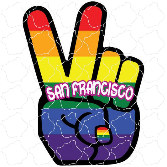 San Francisco Rainbow Pride Peace Sign