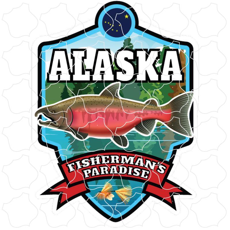 Salmon Fisherman's Paradise Alaska Salmon Fisherman's Paradise Vertical