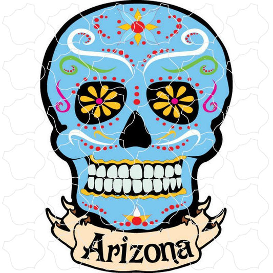 Arizona Blue Banner Sugar Skull