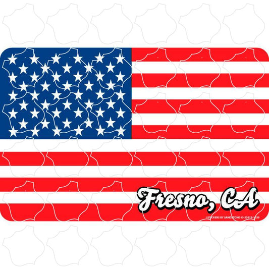 Fresno California American Flag