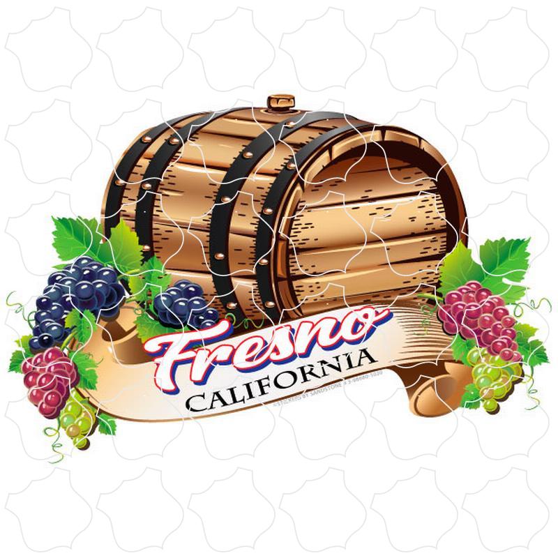 Fresno CA Grapes Wine Barrel