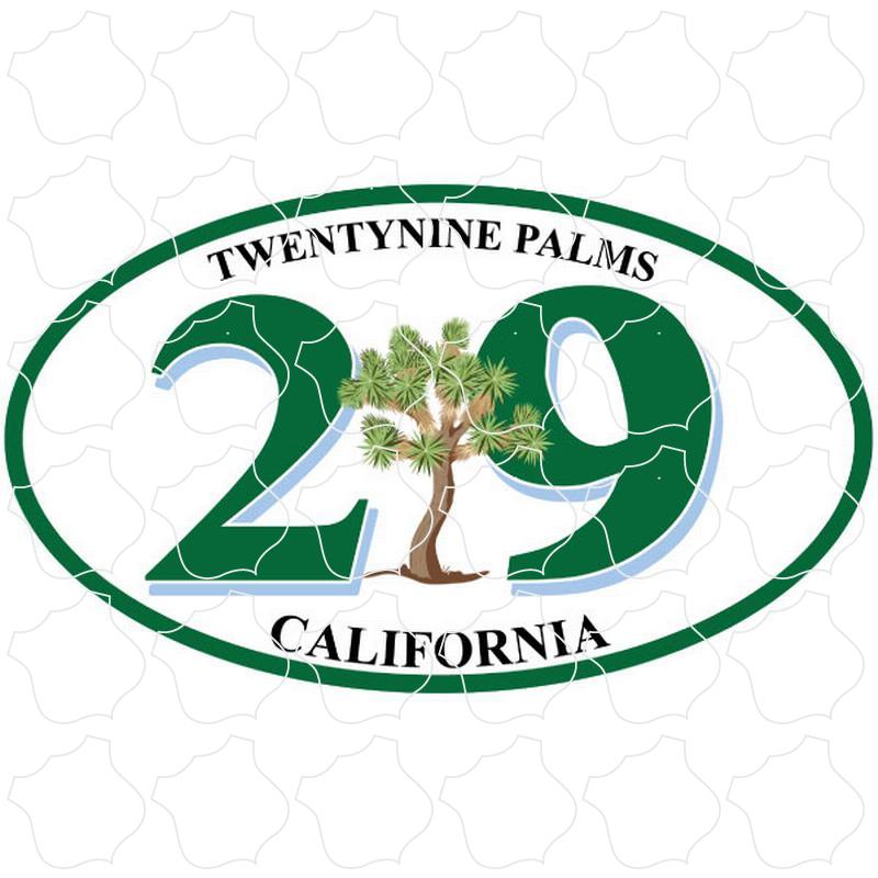 Twentynine Palms, California Green Joshua Tree Euro Oval