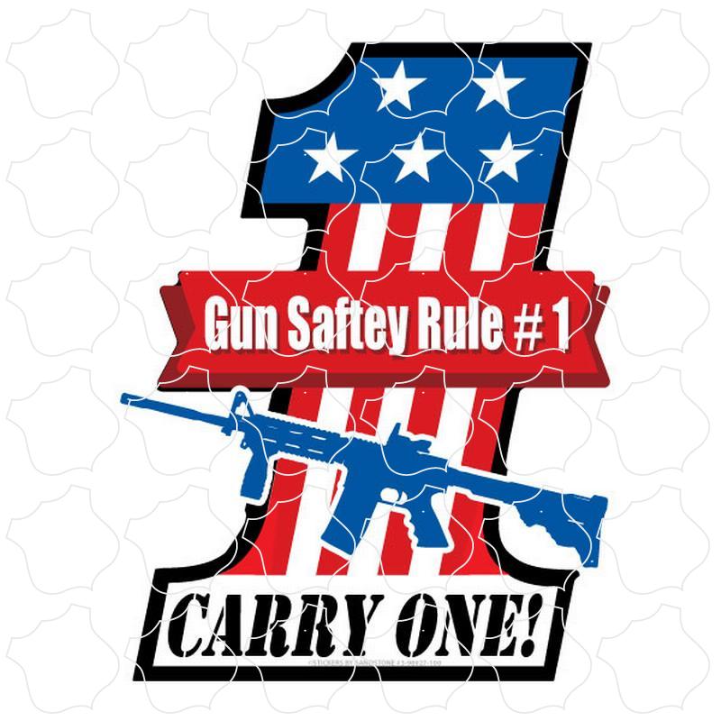 Novelty Gun Safety Rule One Carry One