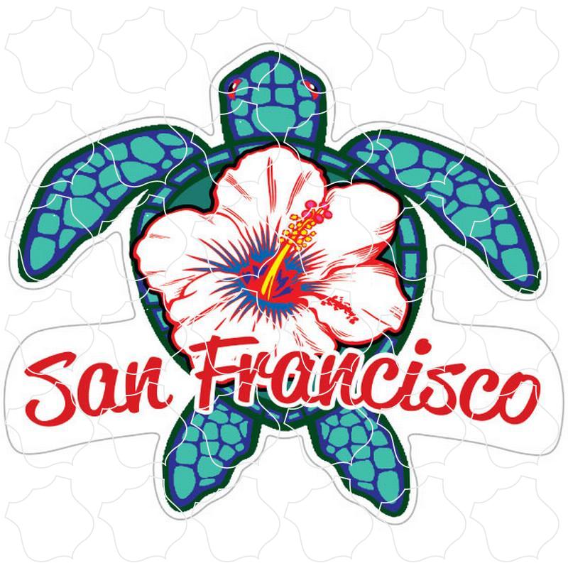 San Francisco, CA Blue Turtle White Flower