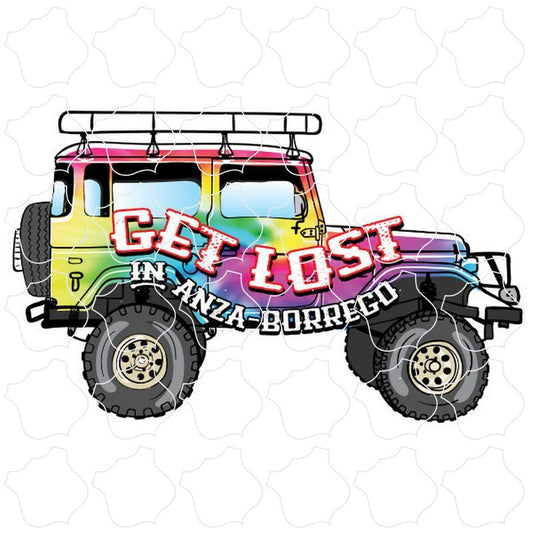 Anza Borrego Get Lost Tie Dye Jeep