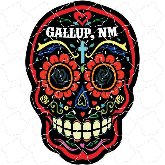 Gallup, NM Black and Red Sugar Skull