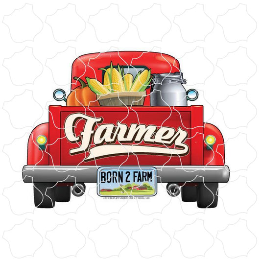 Novelty Farmer Red Truck