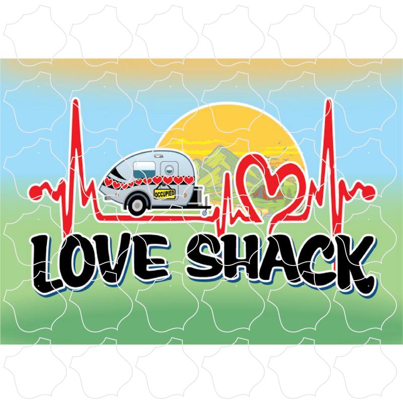 Novelty Love Shack Trailer Heartbeat