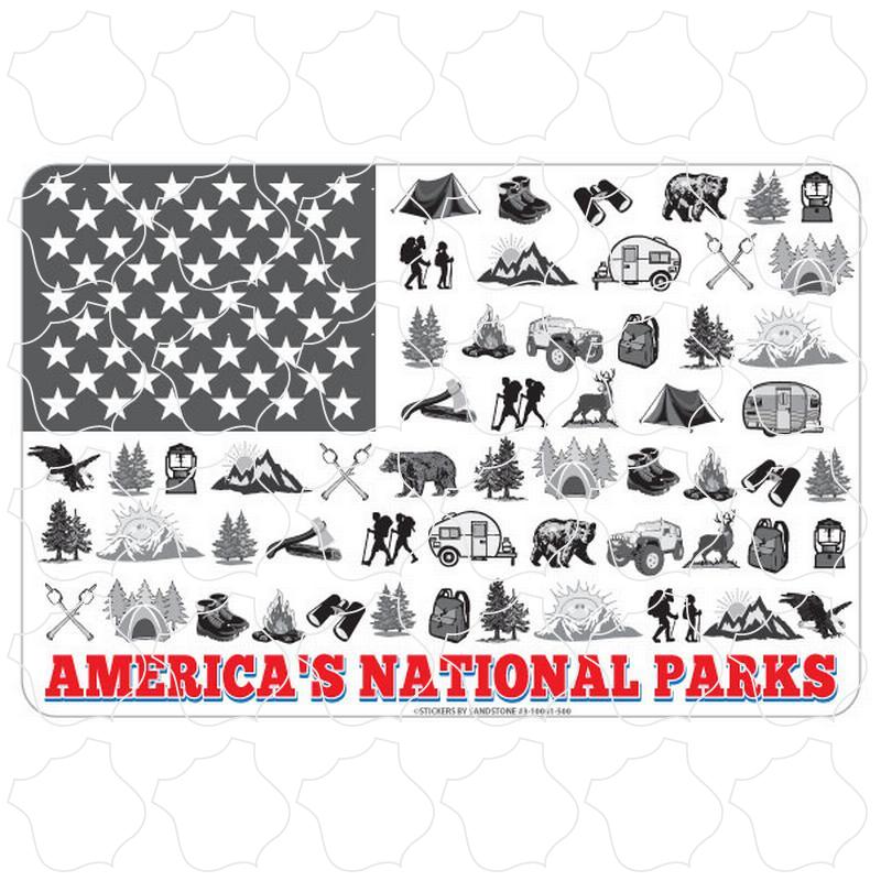 Novelty Americas National Parks Camping Flag