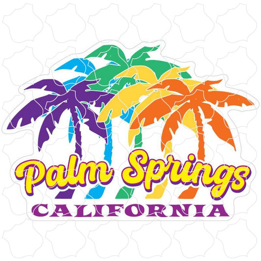 Palm Springs California Five color Palms