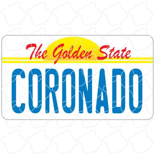 Coronado, CA Golden State License Plate