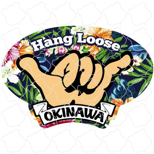 Okinawa Floral Hang Loose Oval