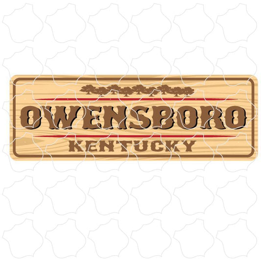 Owensboro, Kentucky Wood Grain Oval