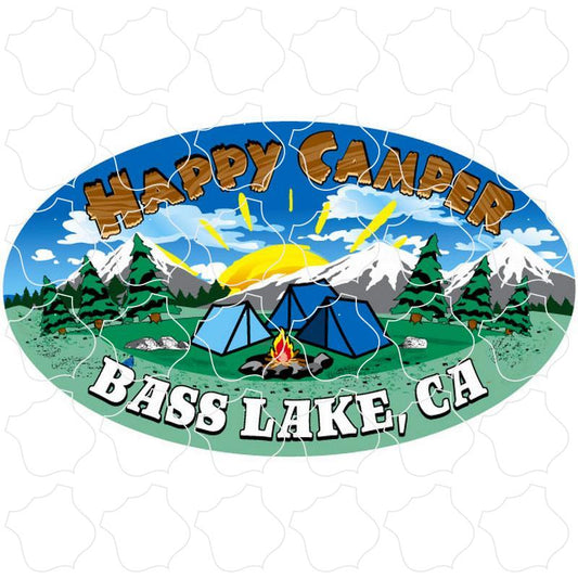 Bass Lake, CA Happy Camper Mountain Oval