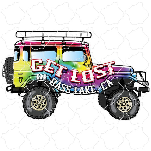 Bass Lake, CA Get Lost Tie Dye Jeep