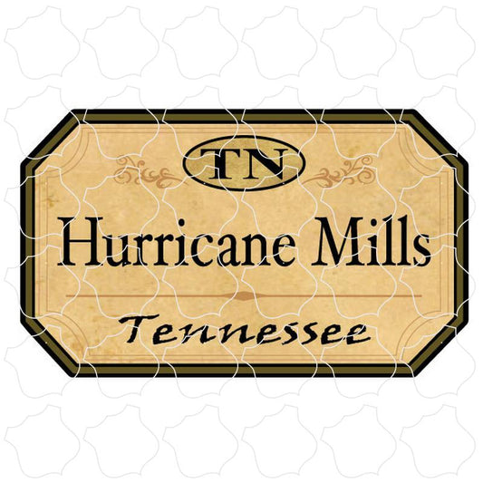 Hurricane Mills Tennessee Brown Sign with Small Euro