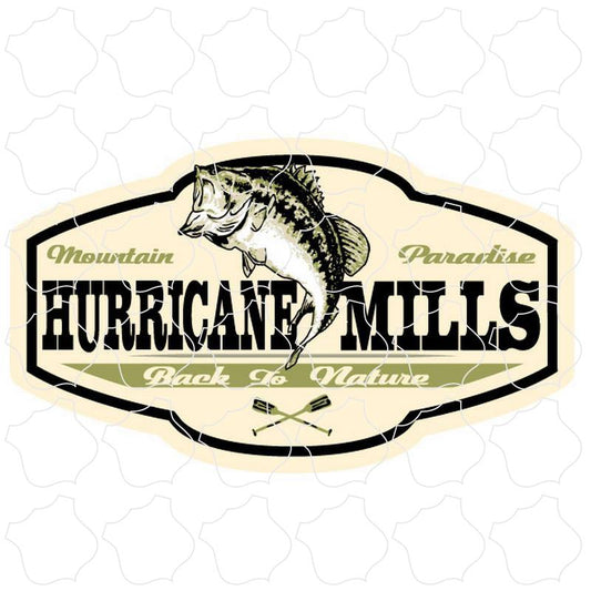 Hurricane Mills Tennessee Plaque with Trout