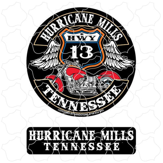 Hwy 13 Hurricane Mills Tennessee Winged Shield Motorcycle