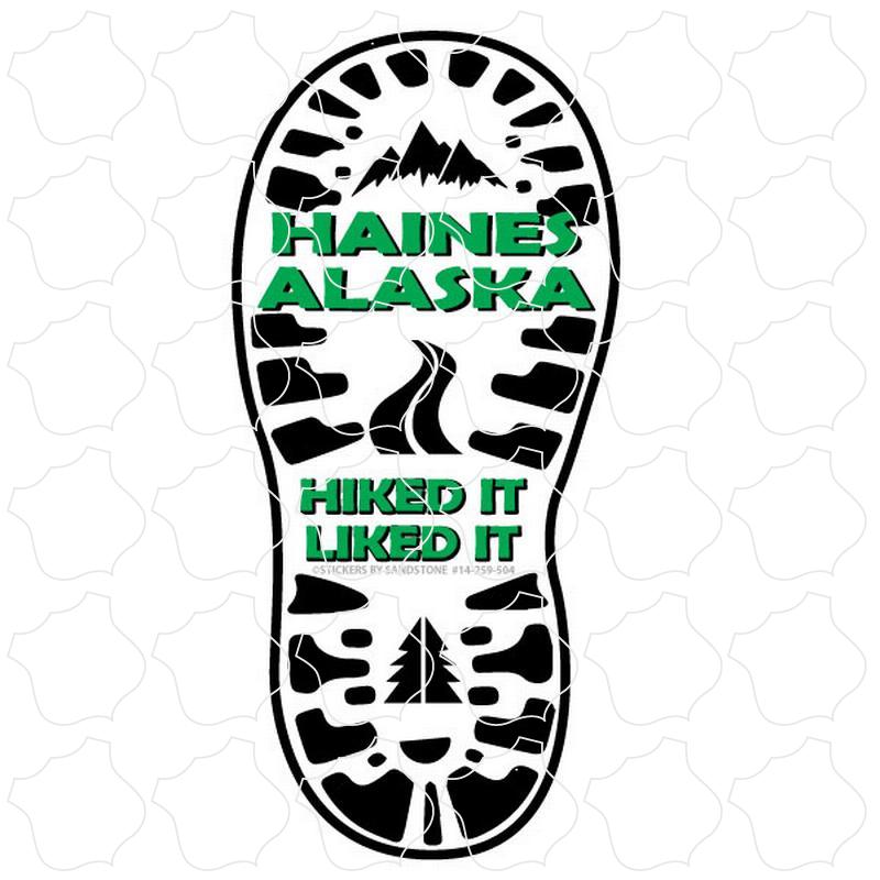 Haines Alaska Hiked It Liked It Boot Print