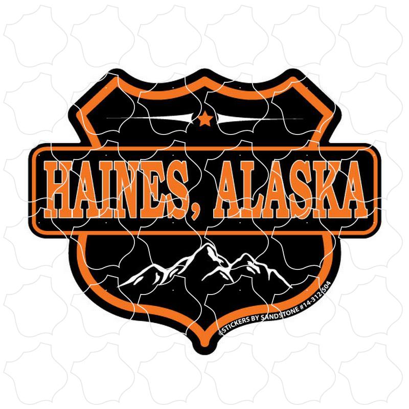 Haines Alaska Alaska Black & Orange Mountain Shield