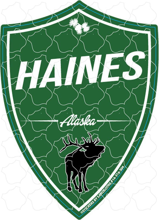 Haines Alaska Green Moose Shield