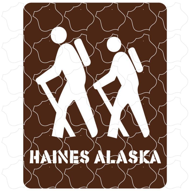 Haines Alaska Brown Hiker Sign