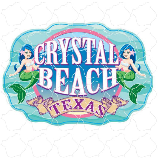 Crystal Beach, Texas Mermaid Book Ends