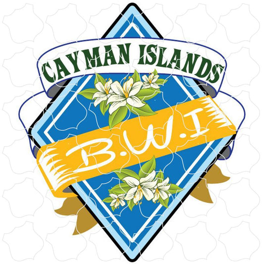 Cayman Islands B.W.I Flower Diamond