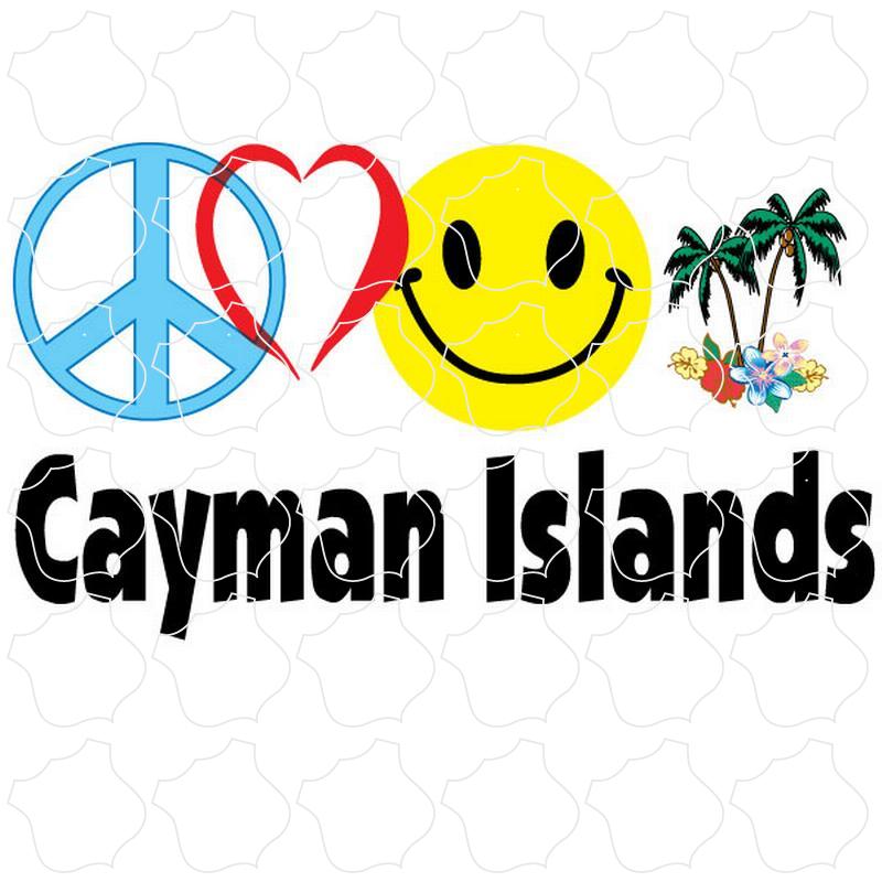 Cayman Islands Peace Heart Happy Palms