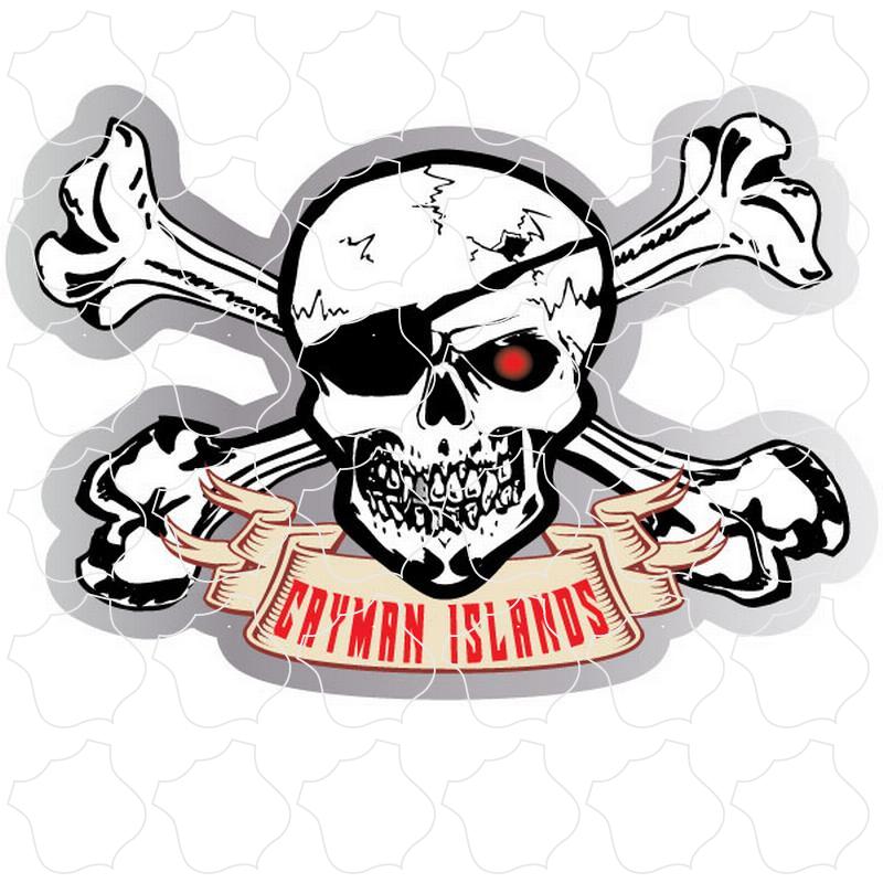 Cayman Islands Pirate Skull & Crossbones