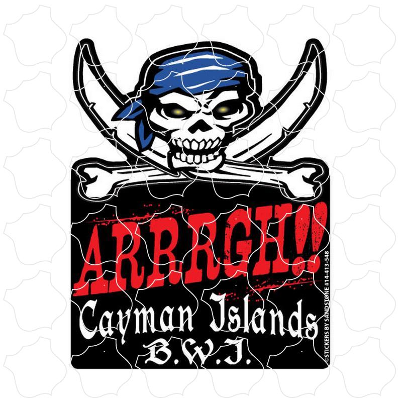 Cayman Islands B.W.I Arrrrgh!! Vertical Pirate