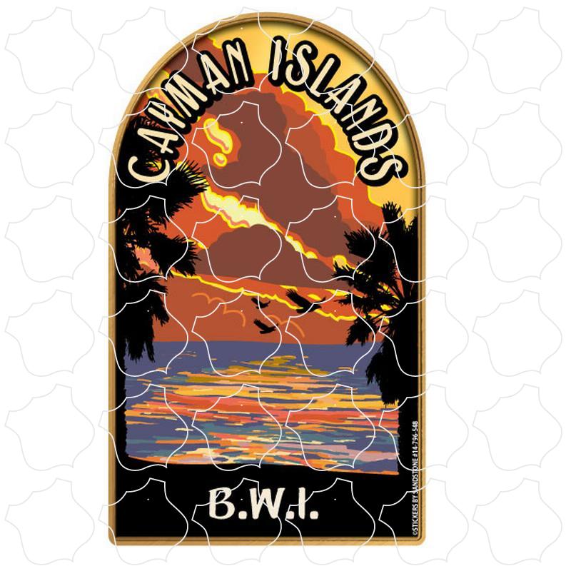 Cayman Islands B.W.I Retro Sunset