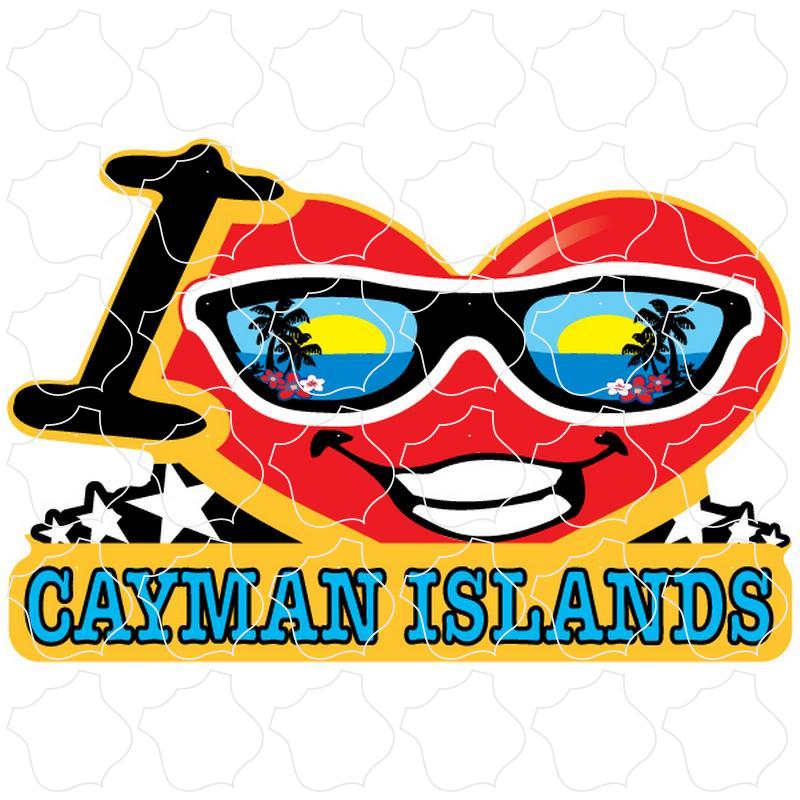 Cayman Islands B.W.I Heart Happy Face BS15