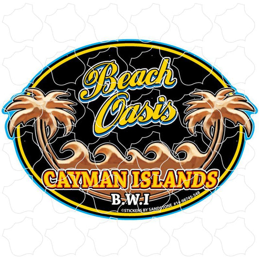 Cayman Islands B.W.I Beach Oasis Oval