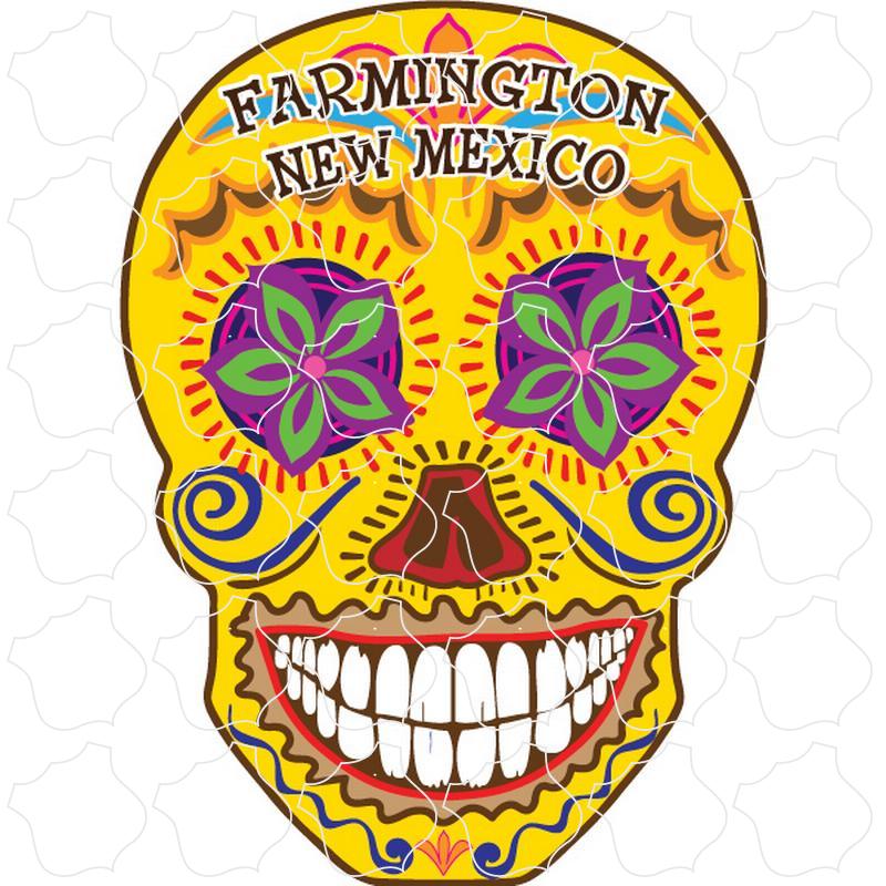 Farmington, New Mexico Yellow Sugar Skull