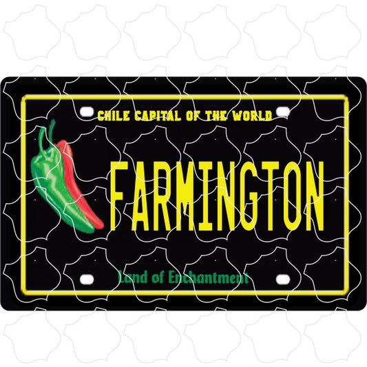 Farmington, New Mexico Black Chile License Plate