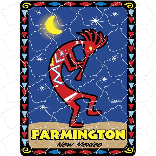 Farmington, New Mexico Red Kokopelli Night Scene