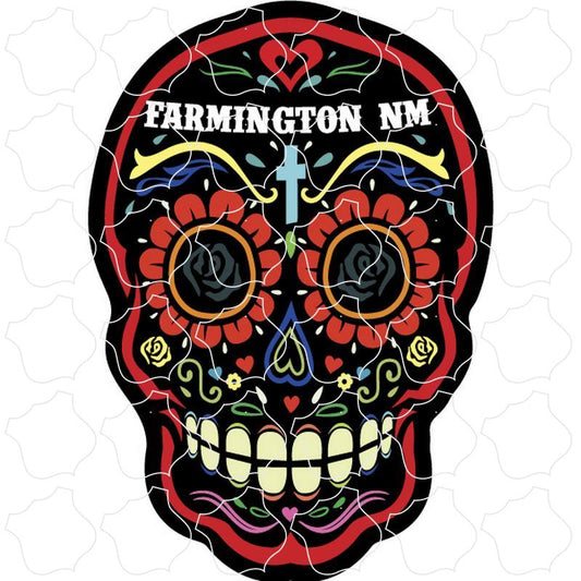 Farmington, New Mexico Black and Red Sugar Skull