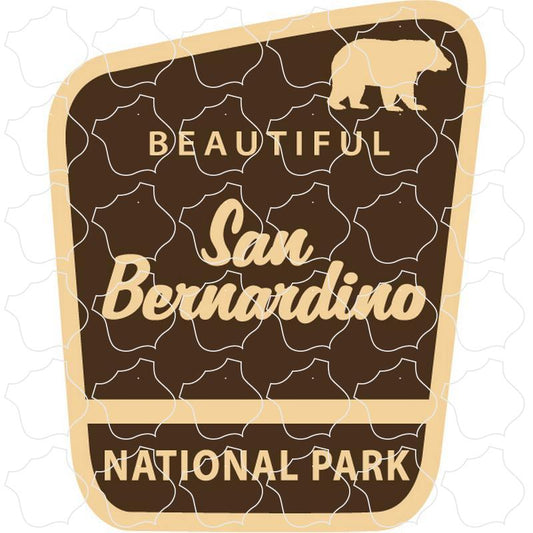 San Bernardino Brown Angled Park Sign