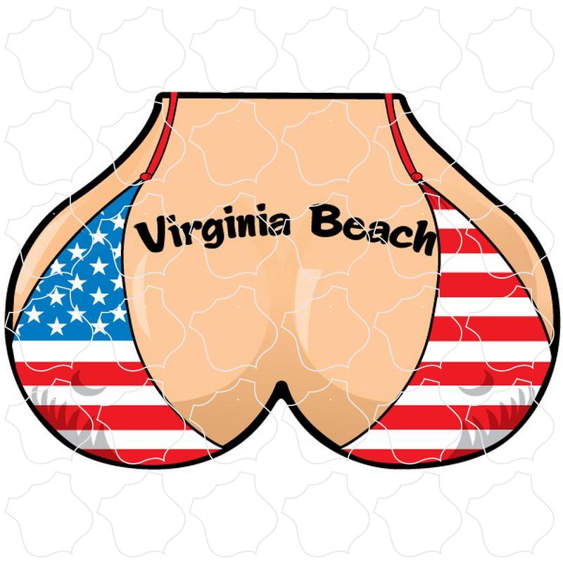 Virginia Beach, Virginia USA Flag Bikini Top