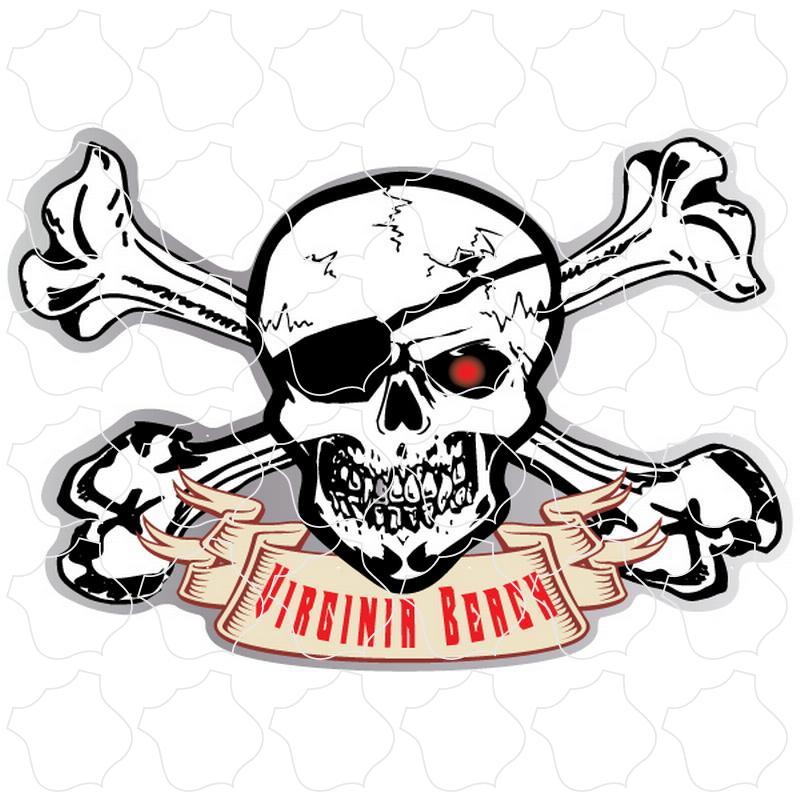 Virginia Beach, Virginia Pirate Skull Crossbones