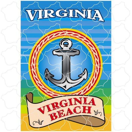 Virginia Beach, Virginia Anchor in Circle with Banner vert